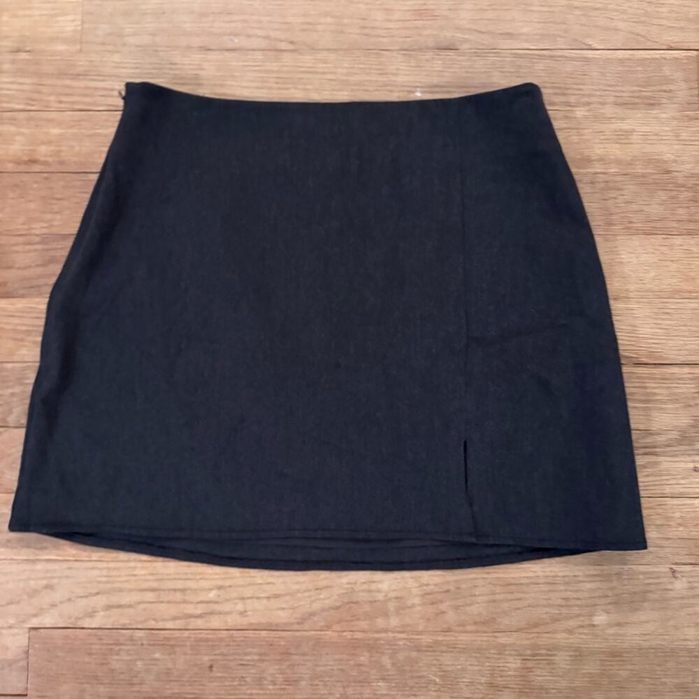 Old Navy charcoal a-line mini skirt size medium petite MP
 b74
